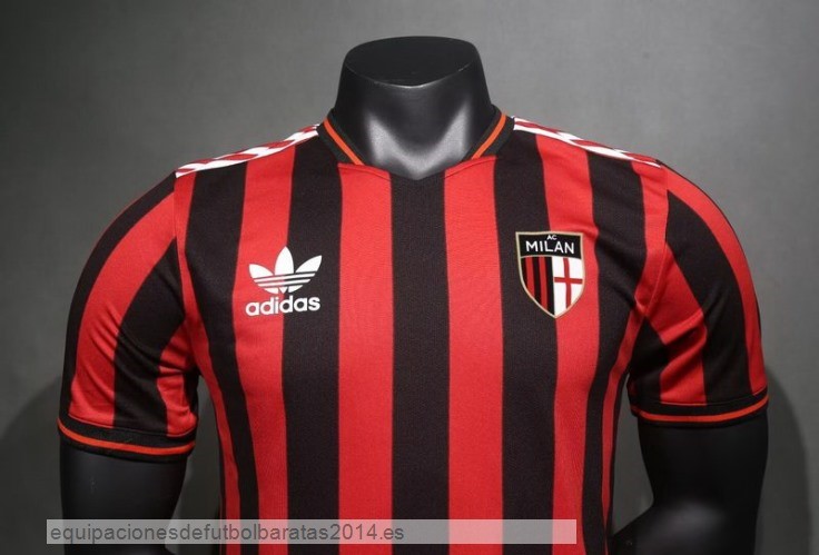 Nuevo Especial Jugadores Camiseta AC Milan 24/25 Rojo Negro Baratas